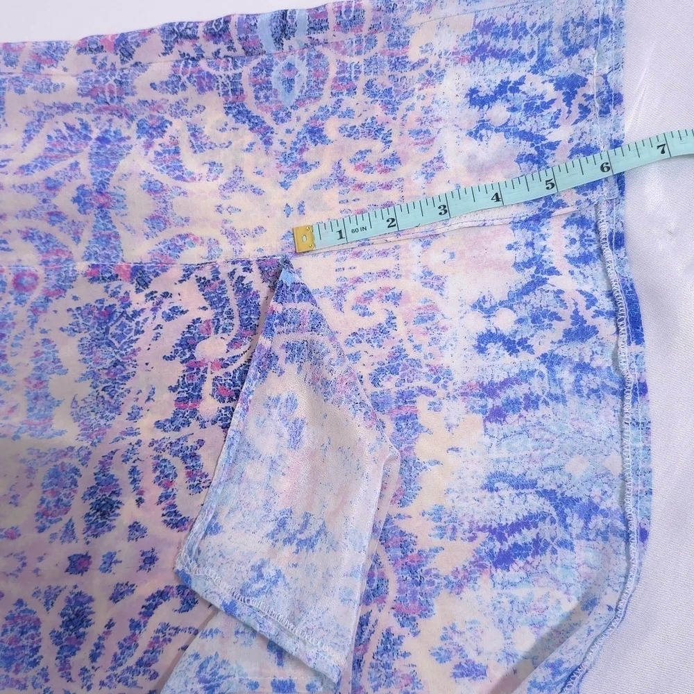 Maeve Anthropologie Waimea Silk Women Double Split Slit Maxi Skirt Large